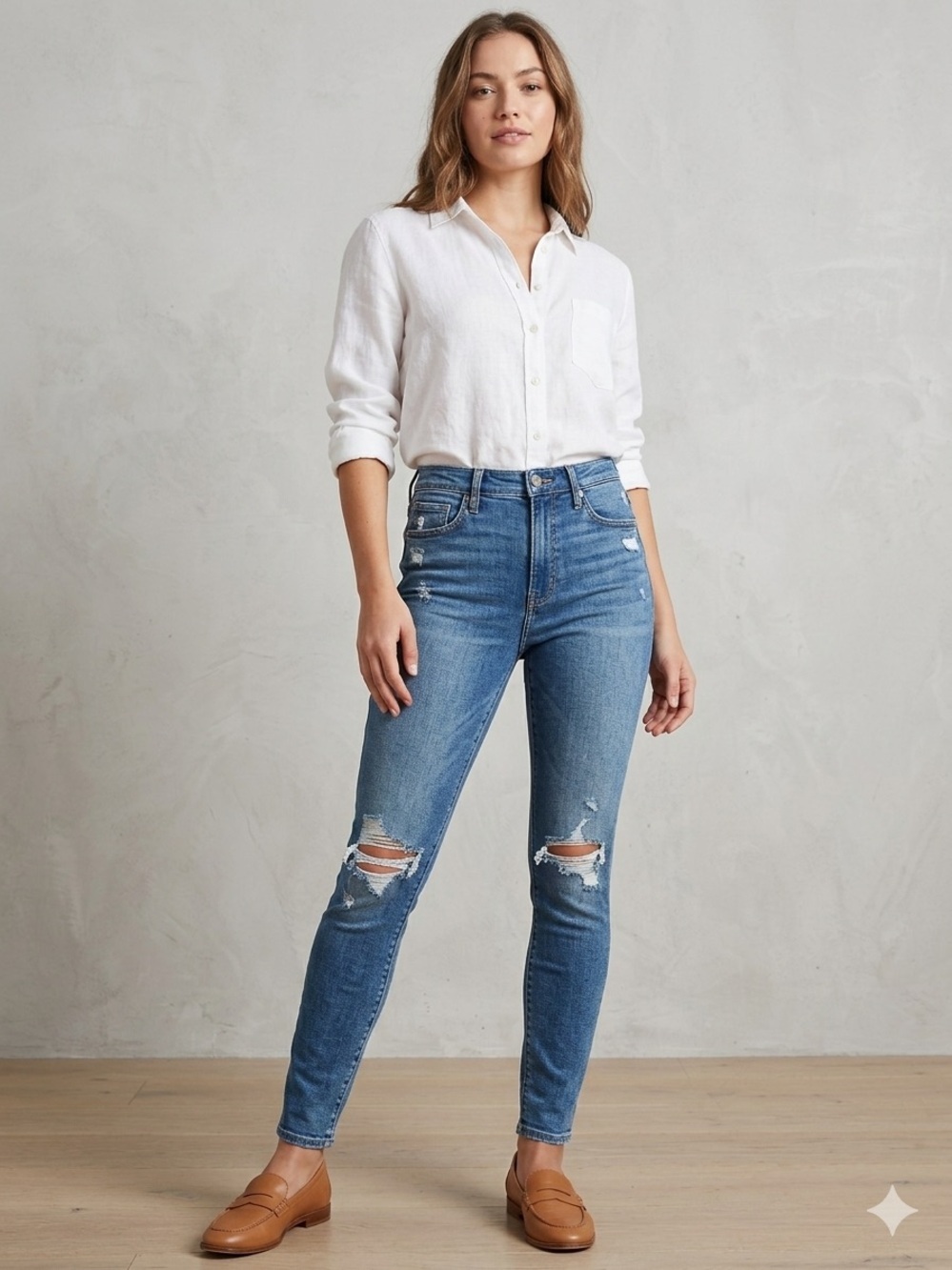 Good American Good Legs high-rise cropped ripped jeans 6/28